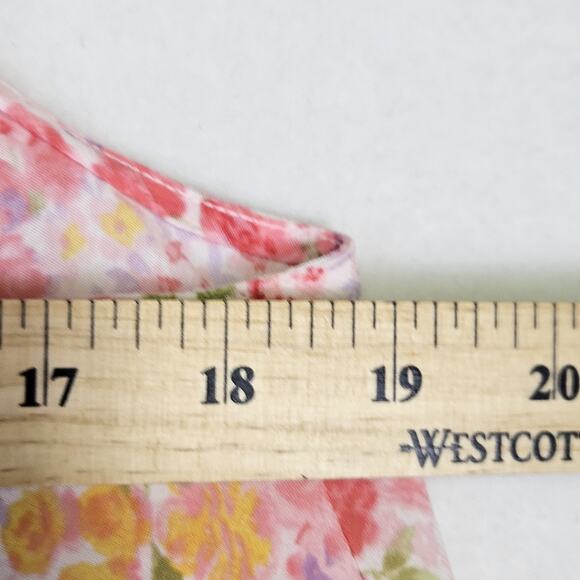 VTG Oscar De La Renta Pink Label Floral Slip Y2K 90s Chemise Nightgown Nightie L - Picture 13 of 15